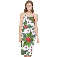 Christmas Berries Bodycon Cross Back Summer Dress by goljakoff