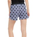 Large Black Polka Dots On Cool Grey - Runner Shorts View2