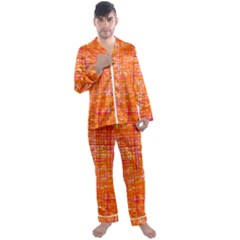 Mosaic Tapestry Men s Long Sleeve Satin Pajamas Set by essentialimage