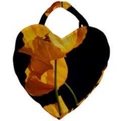 Yellow Poppies Giant Heart Shaped Tote by Audy