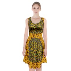 Lizards In Love In The Land Of Flowers Racerback Midi Dress by pepitasart