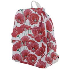 Red Poppy Flowers Top Flap Backpack by goljakoff