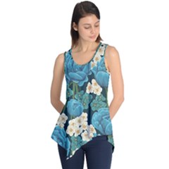 Blue Roses Sleeveless Tunic by goljakoff