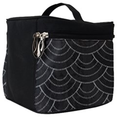 Black Sashiko Ornament Make Up Travel Bag (big) by goljakoff