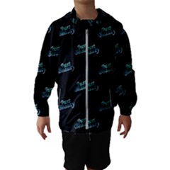 Just Beauty Words Motif Print Pattern Kids  Hooded Windbreaker by dflcprintsclothing