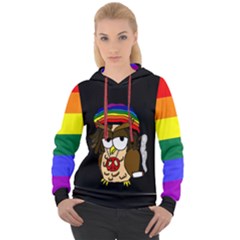  Rainbow Stoner Owl Women s Overhead Hoodie by IIPhotographyAndDesigns