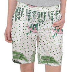 Plants Flowers Nature Blossom Pocket Shorts by Mariart