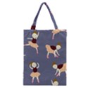 Cute  Pattern With  Dancing Ballerinas On The Blue Background Classic Tote Bag View1