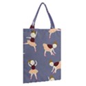 Cute  Pattern With  Dancing Ballerinas On The Blue Background Classic Tote Bag View2