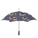 Cute  Pattern With  Dancing Ballerinas On The Blue Background Straight Umbrellas View3