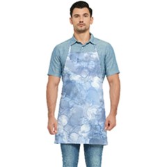 Blue Alcohol Ink Kitchen Apron by Dazzleway