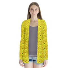 Flowers From Heaven  With A Modern Touch Drape Collar Cardigan by pepitasart