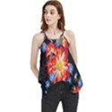 Orange and Blue Chamomiles Design Flowy Camisole Tank Top View1