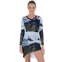 Blue Whales Dream Asymmetric Cut-out Shift Dress by goljakoff