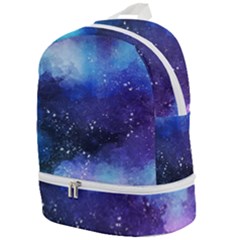 Blue Space Paint Zip Bottom Backpack by goljakoff