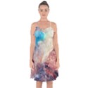 Galaxy paint Ruffle Detail Chiffon Dress View1