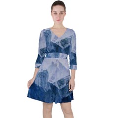 Blue Mountain Ruffle Dress by goljakoff