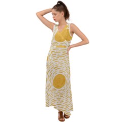 Sun V-neck Chiffon Maxi Dress by goljakoff