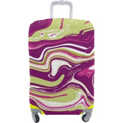 Purple Vivid Marble Pattern Luggage Cover (large) by goljakoff