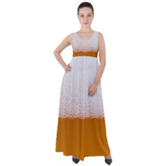 Beer Foam Bubbles Alcohol  Glass Empire Waist Velour Maxi Dress by Amaryn4rt