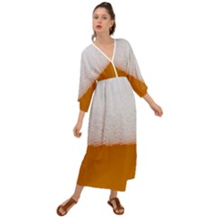 Beer Foam Bubbles Alcohol  Glass Grecian Style  Maxi Dress by Amaryn4rt