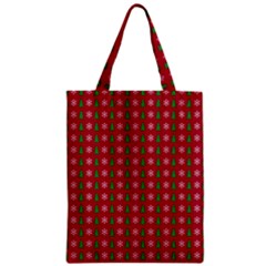 Snowflake Christmas Tree Pattern Zipper Classic Tote Bag by Amaryn4rt