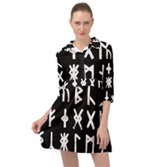 The Anglo Saxon Futhorc Collected Inverted Mini Skater Shirt Dress by WetdryvacsLair