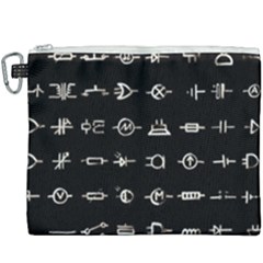 Electrical Symbols Callgraphy Short Run Inverted Canvas Cosmetic Bag (xxxl) by WetdryvacsLair