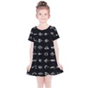 Electrical Symbols Callgraphy Short Run Inverted Kids  Simple Cotton Dress View1