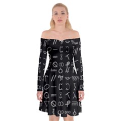 Hobo Signs Collected Inverted Off Shoulder Skater Dress by WetdryvacsLair