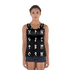 Elder Futhark Rune Set Collected Inverted Sport Tank Top  by WetdryvacsLair