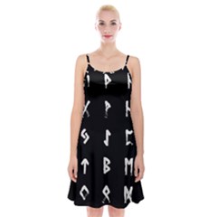 Elder Futhark Rune Set Collected Inverted Spaghetti Strap Velvet Dress by WetdryvacsLair