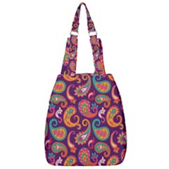 Paisley Purple Center Zip Backpack by designsbymallika