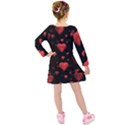 Multicoeur Kids  Long Sleeve Velvet Dress View2