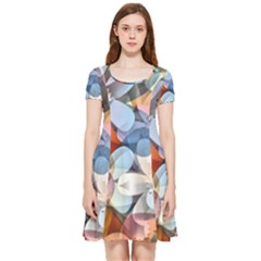 Multifleurs Inside Out Cap Sleeve Dress by sfbijiart