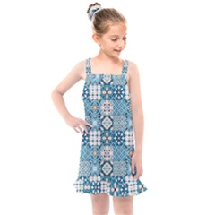 Ceramic Tile Pattern Kids  Overall Dress by designsbymallika