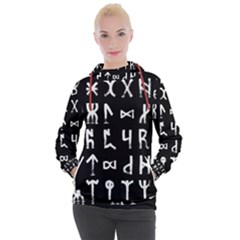 Macromannic Runes Collected Inverted Women s Hooded Pullover by WetdryvacsLair