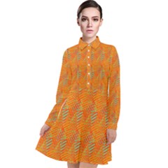 Sea Beyond Thefire Long Sleeve Chiffon Shirt Dress by Sparkle