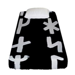 Younger Futhark Rune Set Collected Inverted Fitted Sheet (single Size) by WetdryvacsLair