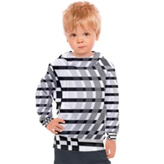 Nine Bar Monochrome Fade Squared Bend Kids  Hooded Pullover by WetdryvacsLair