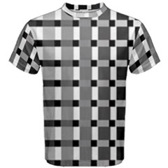 Nine Bar Monochrome Fade Squared Pulled Inverted Men s Cotton Tee by WetdryvacsLair