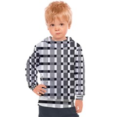 Nine Bar Monochrome Fade Squared Pulled Inverted Kids  Hooded Pullover by WetdryvacsLair