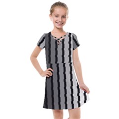 Nine Bar Monochrome Fade Squared Pulled Kids  Cross Web Dress by WetdryvacsLair