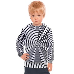 Nine Bar Monochrome Fade Squared Wheel Kids  Hooded Pullover by WetdryvacsLair