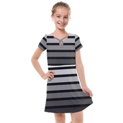 9 Bar Monochrome Fade Kids  Cross Web Dress by WetdryvacsLair