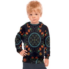 Mandala - 0006 - Floating Free Kids  Hooded Pullover by WetdryvacsLair