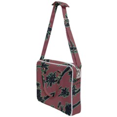 Tropical Style Floral Motif Print Pattern Cross Body Office Bag by dflcprintsclothing