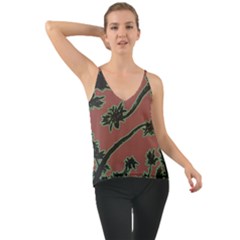 Tropical Style Floral Motif Print Pattern Chiffon Cami by dflcprintsclothing