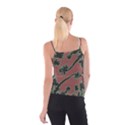 Tropical Style Floral Motif Print Pattern Spaghetti Strap Top View2