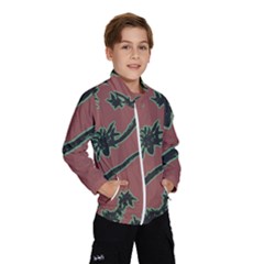 Tropical Style Floral Motif Print Pattern Kids  Windbreaker by dflcprintsclothing